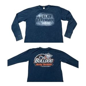 Harley-Davidson Long Sleeve Bulldog Smithfield NC Graphic Tee Size XL